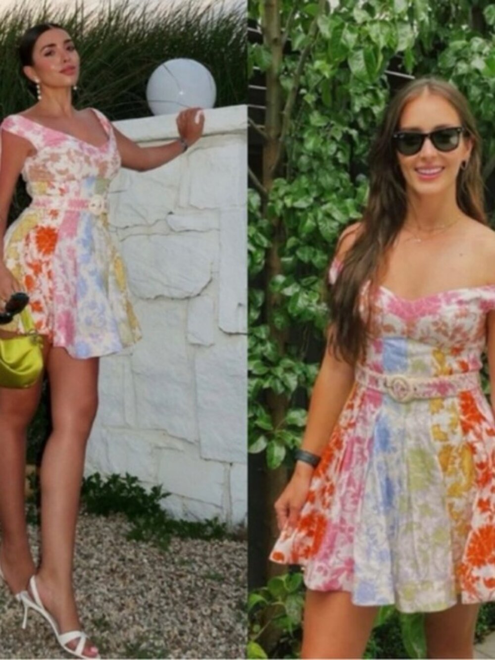 Zimmermann Postcard Spliced Multicolor Off-Shoulder Mini Dress. Size 1/S - Picture 9 of 15